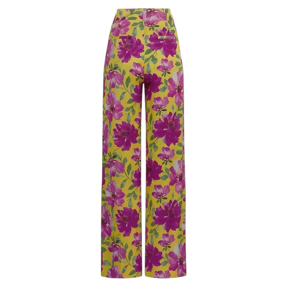The Fiona Floral Satin Wide-Leg Pants